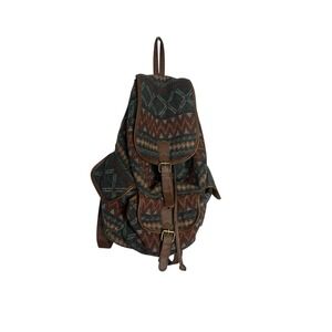 Mossimo Supply Co. southwest design black red Boho Full Size Backpack y2k vintag